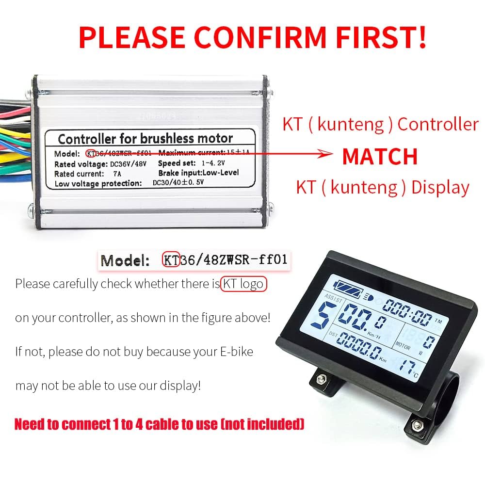 Amazon.com : Ebike LCD Display Meter Pedelec KT-LCD3 36V 48V